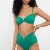 Trendyol Emerald Green Premium Accessorized High Waist Hipster Bikini Bottom