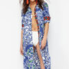Trendyol Ethnic Patterned Midi Woven Beach Kimono&Caftan