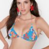 Trendyol Floral Pattern Gippes Triangle Bikini Top