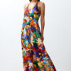 Trendyol Floral Patterned Maxi Woven Backless Beach Dress