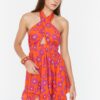 Trendyol Floral Patterned Tie Back Detailed Beach Dress