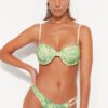 Trendyol Floral mintás normál lábú bikini alsó