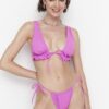 Trendyol Fuchsia Bikini Bottoms With Tie Detailed