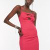 Trendyol Fuchsia Collar Detailed Evening Dress