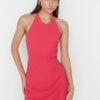 Trendyol Fuchsia Halter Woven Dress