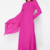 Trendyol Fuchsia Shawl Detailed Lined Evening Dress