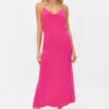 Trendyol Fuchsia Stone Accessory Detailed Knitted Elegant Evening Dress