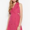 Trendyol Fuchsia gombos mellény szőtt ruha