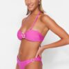 Trendyol Fuchsia pánt nélküli bikini szett