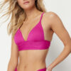 Trendyol Fukszia háromszög push up texturált bikini felső
