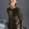Trendyol Gold Basic Foil Printed Knitwear Sweater