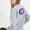 Trendyol Gray Back Printed Thick Boyfriend Knitted Sweatshirt