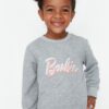 Trendyol Gray Melange Barbie Licensed Girls Knitted Sweatshirt