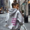 Trendyol Gray Melange Thick Inside Fleece Back Printed Oversize/Wide Fit Knitted Sweatshirt
