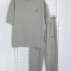 Trendyol Gray Oversize/Wide Cut Printed T-Shirt Tracksuit Bottom-Top Set
