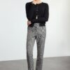 Trendyol Gray Plaid Cigaratte Woven Trousers