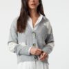 Trendyol Gray Soft Textured Cloud Patterned Knitwear Cardigan