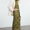 Trendyol Green Draped Maxi Tulle Stretchy Knitted Skirt