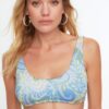 Trendyol Green Floral Print Bandeau Bikini Top