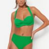 Trendyol Green High Derék Normál lábú Bikini alsó