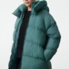 Trendyol Green Oversize Molded Hooded Water Repellent Winter Puffer Jacket