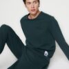 Trendyol Green Regular Fit Label Detailed Knitted Pajamas Set