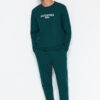 Trendyol Green Regular Fit Printed Knitted Pajamas Set
