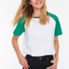 Trendyol Green Semi-fitted Raglan Sleeve Knitted T-Shirt