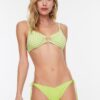 Trendyol Green String Tied V-Cut Low Waist Bikini Bottom