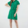 Trendyol Green Terrycotton Mini Woven Shirt Dress