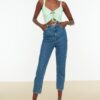 Trendyol Green Tie Detailed Knitted Bustier