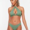 Trendyol Green V-Cut bikini alsók