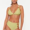 Trendyol Green kiegészítő magas derekú bikini alsók normál lábakkal