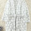 Trendyol Grey Belted Heart Wellsoft Winter Knitted Dressing Gown