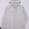 Trendyol Grey Melange Zippered Hooded Sweatshirt/Cardigan