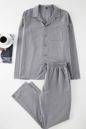Trendyol Grey Regular Fit Woven Pajama Set