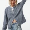 Trendyol Indigo Crew Neck Knitted Cardigan