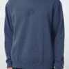 Trendyol Indigo Oversize/Wide Cut Embossed Text Printed Inside Polar Fleece Sweatshirt