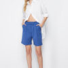 Trendyol Indigo Pleated Velcro Closure Knitted Shorts & Bermuda