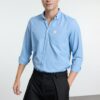 Trendyol Indigo Regular Fit Label Detailed Chambray Easy Iron Shirt