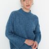Trendyol Indigo Soft Textured Basic Knitwear Sweater