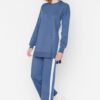 Trendyol Indigo Stripe Detailed Sweater-Pants Knitwear Set