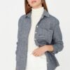 Trendyol Indigo Woven Shirt with Pocket