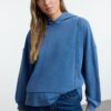 Trendyol Indigo wash Knitted Sweatshirt