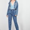 Trendyol Kék Derék Tire Super High Waist Mom Jeans