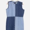 Trendyol Kék SzínBlokk Mini Farmer Ruha