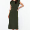 Trendyol Khaki A-line Midi Woven Dress