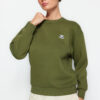 Trendyol Khaki Animal Embroidered Regular/Normal Fit Thick Inside Fleece Knitted Sweatshirt