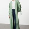 Trendyol Khaki Drawstring Woven Cape & Abaya & Abaya