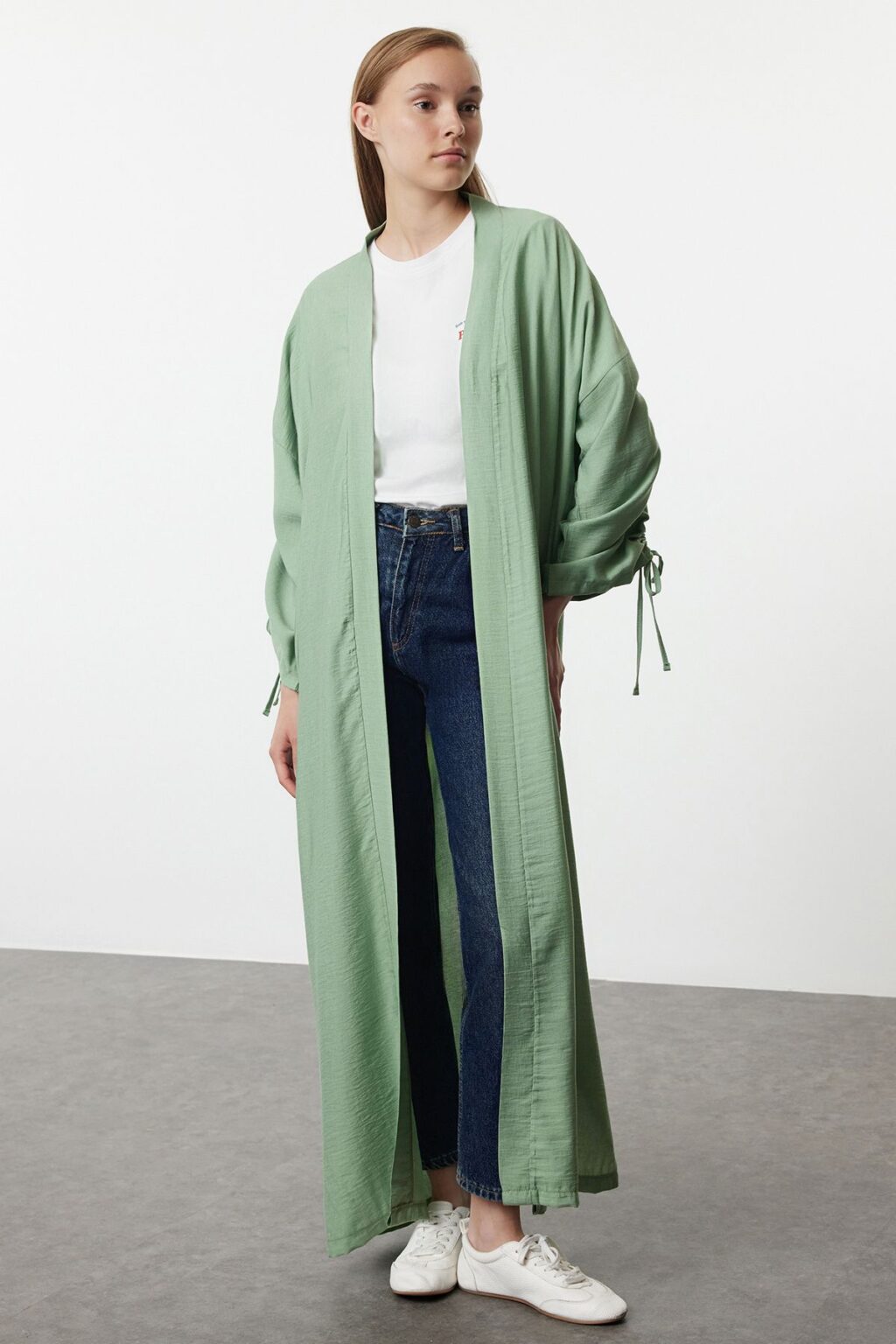 Trendyol Khaki Drawstring Woven Cape & Abaya & Abaya